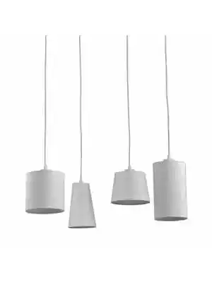 Lampa wisząca BEN 1551,  to konstrukcja składająca się z czterech abażurów o pojedynczym źródle światła oraz finezyjnie upiętych kablach na suficie. Ponadto,  każdy z nich został ukształtowany w inny sposób by cieszyć użytkownika różnorodnością formy. Biały kolor nadaje oświetleniu delikat