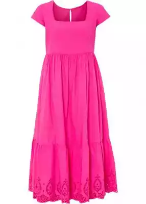Sukienka midi z ażurowym haftem Podobne : Różowa bluzka z ażurowym wzorem na plecach T-AGGIE - 26737