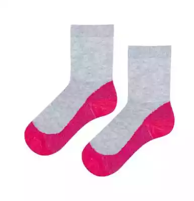 Skarpetki dziecięce, szaro różowe Podobne : Skarpetki Nike SX4703-001 Skarpety 34-38 x3 Pary - 366601