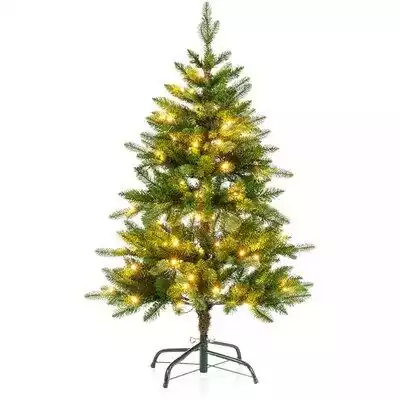                                Choinka marki RETLUX. Drzewko świąteczne z lampkami LED. Wysokość drzewka wynosi 150 cm,  natomiast długość przewodu zasilającego to 3 m. Lampki składają się ze 130 diod LED. Produkt generuje światło o barwie białej,  ciepłej. Choinka posiada stopień ochrony 