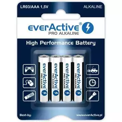 everActive Baterie paluszki LR03/AAA bli Podobne : everActive Baterie paluszki LR6/AA folia 4 szt. - 387481