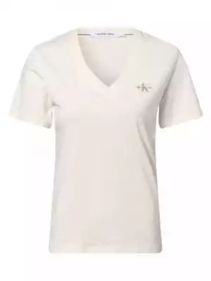 Calvin Klein Jeans - T-shirt damski, bia Kobiety>Odzież>Koszulki i topy>T-shirty