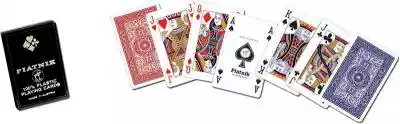Piatnik Karty Plastik pojedyncza talia 5 Podobne : Karty do gry Copag 100% Plastic Poker size Jumbo Index czerwone - 651197