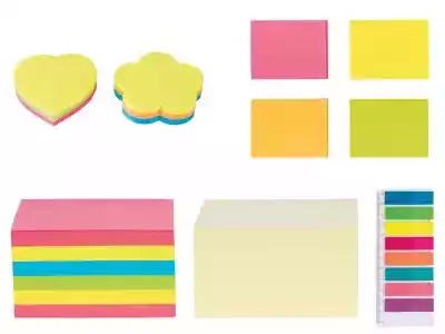 UNITED OFFICE Karteczki samoprzylepne lub paski samoprzylepne z linijkąOpis produktu	łatwe do usunięcia	pastelowe żółte,  kolorowe:			na notatki i przypomnienia		480 szt.			prostokątne: 4x 100 szt.	serce/kwiat: 2x 150 szt.	paski samoprzylepne z linijką:			do zaznaczania i opisywania