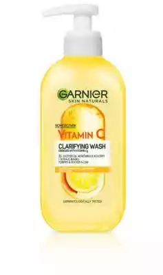 ﻿ Garnier Vitamin C,  Żel oczyszczający z witaminą Cg i cytrusem 200 ml Żel wzbogacony w witaminę Cg i ekstrakt z cytryny oczyszcza,  wyrównuje koloryt,  dodaje blasku i sprawia,  że skóra jest widocznie nawilżona i gładka.  Produkt jest przeznaczony do skóry matowej i zmęczonej,  jest weg