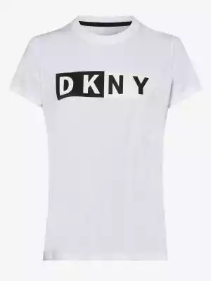 Dwukolorowy nadruk z logo sprawia,  że T-shirt marki DKNY jest niezobowiązującym dodatkiem na każdy dzień.