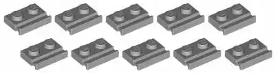 Lego płytka z krawędzią 1x2 j.szara 10 szt 32028 N