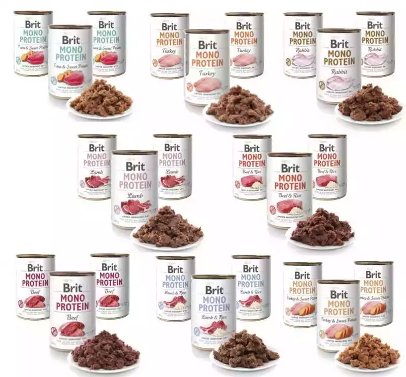 BRIT Mono Protein Mix 8 Smaków - mokra karma dla psa - 24x400 g Brit ceny i opinie