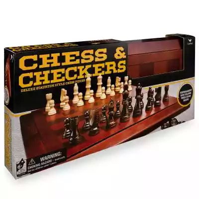 Spin Master - Drewniane szachy i warcaby