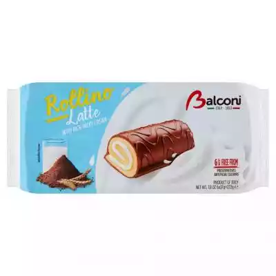 Balconi - Rollino al Latte - ciastka Podobne : Łuksza Piastowskie Ciastka kruche z kremem orzechowym udekorowane kawałkami orzechów 500 g - 869860