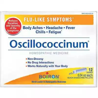 Oscillococcinum skraca czas trwania i nasilenie objawów związanych z grypą,  takich jak bóle ciała,  bóle głowy,  gorączka,  dreszcze i zmęczenie. Łatwe do przyjęcia,  lekko słodkie granulki rozpuszczają się pod językiem i są zalecane dla wszystkich w wieku od 2 lat.