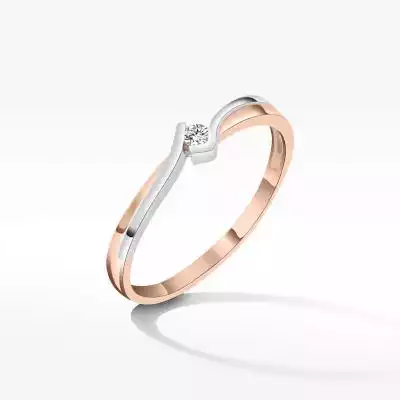 Pierścionek zaręczynowy z brylantem Podobne : Złoty pierścionek zaręczynowy Say Yes grawer r. 14 - 366647