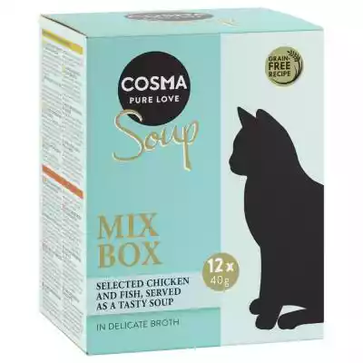 Cosma Soup, 12 x 40 g  Pakiet mieszany Koty / Karma mokra dla kota / Cosma / Cosma Soup