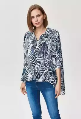 Wzorzysta koszula damska Podobne : Koszula damska z plisowanym frontem - 76160