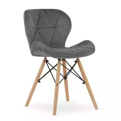 Krzesła tapicerowane szare LAGO 3373 wel