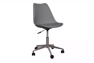 Skandynawskie krzesło obrotowe szare MOT Podobne : Obrotowe krzesło biurowe, musztardowe, tapicerowane tkaniną - 503511