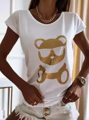 Biała koszulka z modnym nadrukiem Emirka Podobne : Grafitowa koszulka z nadrukiem T-MAXTON - 26669