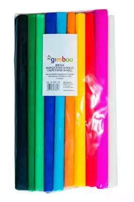 Gimboo - Bibuła marszczona w rolce 10 kolorów rozmiar 25 x 200 cm