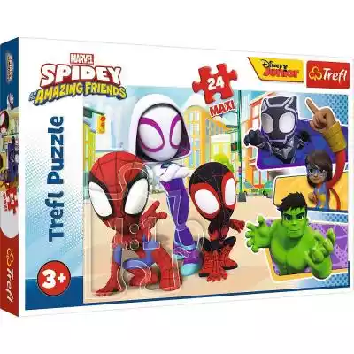 Trefl Puzzle 24 maxi Spiday i przyjaciel Gry i puzzle/Puzzle/Dla dzieci