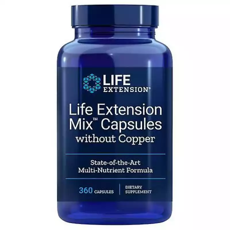 Life Extension Mix Kapsułki bez miedzi, 360 kapsli (opakowanie po 1) Life Extension ceny i opinie