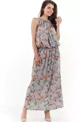 Sukienka L064 (szary-kwiaty) Podobne : Malvina sukienka w kwiaty 288 (granat-kwiaty) - 126050