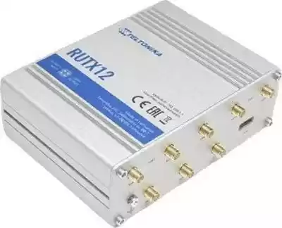 Teltonika RUTX12 router bezprzewodowy Gi Podobne : Teltonika PR5MEC21 adapter zasilający/ inwentor Wewnętrzna PR5MEC21 - 402782