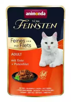 ANIMONDA vom Feinsten Kaczka,  filet z indyka - mokra karma dla kota - 85 g Animonda Vom Feinsten z kaczką i indykiem - mokra karma dla kota - 85gAnimonda Vom Feinsten to doskonałej jakości karma dla kotów dorosłych. Poza niezwykłymi doznaniami smakowymi pokarm oferuje wszystkie niezbędne 