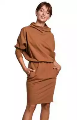 Sukienka dresowa B175 (karmelowy) Podobne : B197 sukienka dresowa (kremowy) - 124608