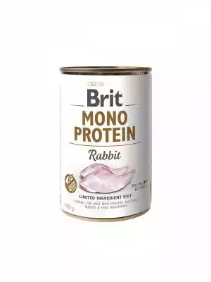 Brit Mono Protein Rabbit - 400g puszka d Podobne : BRIT Mono Protein MIX SMAKÓW - pakiet próbny dla psa - 12x400 g - 89262