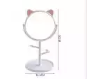 Xceedez Fong Desk Mirror In Cute Cat Ears Shape-makeup& vanity Lustro dla Ciebie w łazience lub sypialni - Różowy $ słodki Obrotowe lustro do makij...