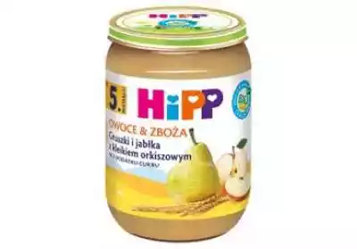 HiPPBIO od pokoleńGruszki i jabłka z kleikiem orkiszowym BIO,  po 5. miesiącuProdukt z certyfikatem ekologicznym. Znak HiPP BIO to gwarancja najwyższej jakości ekologicznej - jeszcze wyższej niż wymagana przepisami prawa. hipp.pl/bio-od-pokolen- bez dodatku cukru - zawiera naturalnie wystę