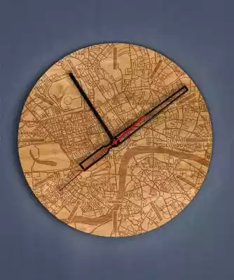 Drewniany zegar na ścianę - miasto Londy Podobne : Miasto mafii. Tom 2 - 1101054