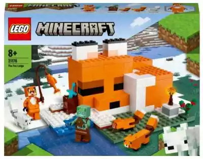 LEGO Minecraft Siedlisko lisów 21178Wykorzystaj swój talent do grania w Minecrafta® i zbuduj dom w kształcie ogromnego lisa. Tył domu jest otwarty,  a dach można podnieść,  więc łatwo będzie ustawić w środku meble i się pobawić. Na zewnątrz spotkasz małego liska,  dorosłego lisa i lisa pol