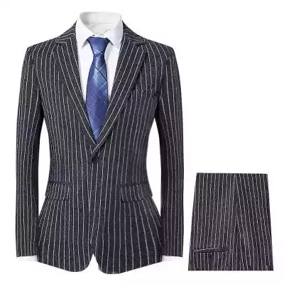Mssugar Mens 2 Piece Suit Slim Fit Strip Podobne : Mssugar Mens Slim Fit 2-częściowy garnitur One Button Notch Lapel Tuxedo I Spodnie Royal niebieski M - 2714302