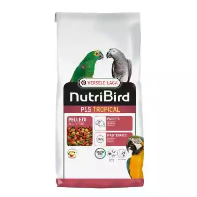 Nutribird P15 Tropical to zbilansowany pokarm pełnoporcjowy w postaci granulatu dla papug. Zapobiega wybieraniu przez ptaka pojedynczych ziarenek i ewentualnemu niedożywieniu,  ponieważ każda pojedyncza granulka zawiera wszystkie niezbędne składniki odżywcze. W granulkach znajdują się wyse