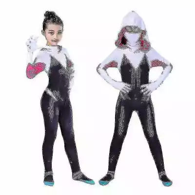 Girl Spiderman Cosplay Jumpsuit Bluza z  Podobne : Girl Spiderman Cosplay Jumpsuit Bluza z kapturem Party Halloween Cosplay Costume 110cm - 2716416