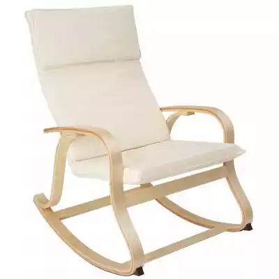 Fotel bujany Roca beżowy 404523 Podobne : Fotel LIDO bujany brązowy, welurowy, kolor nóżek do wyboru - 82094