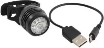 Lampka pozycyjna przednia,  z 2 trybami świecenia,  ładowana za pomocą kabla USB.