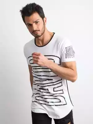T-shirt T-shirt męski biały Podobne : Męski t-shirt z nadrukiem T-HUNTER - 27487