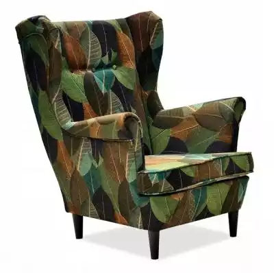 Fotel Uszatek Natura zielone liści plusz Allegro/Dom i Ogród/Meble/Salon/Fotele