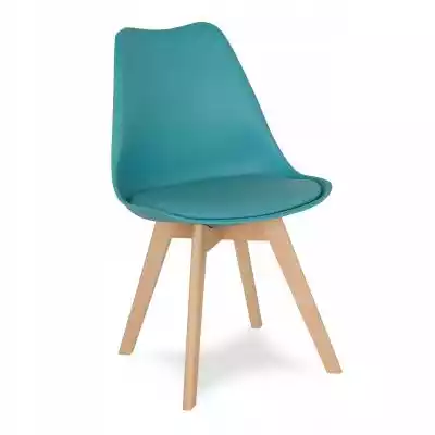 Krzesło skandynawskie Z Poduszką turkuso Podobne : Skandynawskie krzesło obrotowe szare MOTLO - 165432