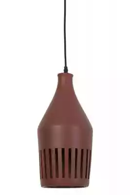 Industrialna lampa Twinkle to ceramiczny brązowy klosz o kształcie butelki. Brązowy kolor klosza ociepli wnętrze. Klosz posiada na dole nacięcia przez które delikatnie przebija się światło z żarówki umiejscowionej wewnątrz lampy. Lampa została zawieszona na długim czarnym kablu.EAN: 871780