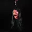 Mssugar Odcięta głowa Dekoracje zombie, Przerażające Halloween Realistyczne rekwizyty Wiszące Krwawa Dekoracja Głowy KOLOR 2