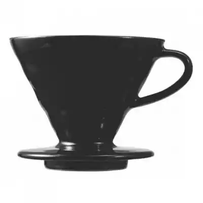 Ceramiczny dripper Hario „V60-02“ jest zaparzaczem filtrowym w kształcie stożka z wirem promienistym i otwartym spustem. Stożkowe filtry papierowe pomagają w rozprzestrzenianiu się wody i czasie kontaktu z mieloną kawą,  ponieważ woda spływa ku środkowi. Można przygotować 2 porcje kaw