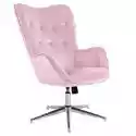 Nowoczesny fotel obrotowy MY-9007-1 różowy welur