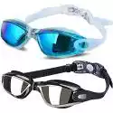 Xceedez Okulary pływackie - okulary pływackie, pakiet 2 profesjonalnych anti fog bez wycieków uv protection Wide View Swim Gogle dla kobiet Mężczyź...