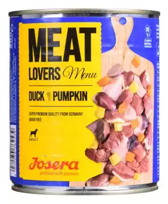 JOSERA Meatlovers Menu Kaczka z dynią -  Podobne : JOSERA Meatlovers Pure Wołowina - mokra karma dla psa - 6x800 g + GRATIS - 88435