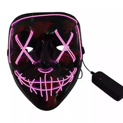 Przerażające neonowe szwy LED Mask Wire Light Up Mask Cosplay Costume Halloween Party Prop#!!#100% Brand New And High Quality#!!#1. Ergono...