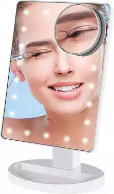 Xceedez Podświetlane lustro, 10x powięks Podobne : Xceedez Lusterko do makijażu 10x Powiększenie Led Podświetlane lusterko do makijażu 360 - 2742185
