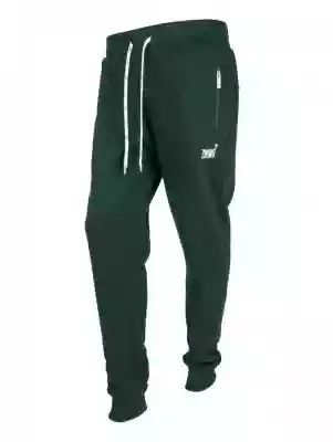 Męskie Spodnie Dresowe Zielone z Kieszen Podobne : Zielone spodnie męskie chinosy z paskiem, Regular Fit R‑PARKS - 26750